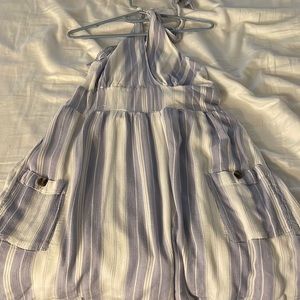 American Eagle Striped Halter Dress